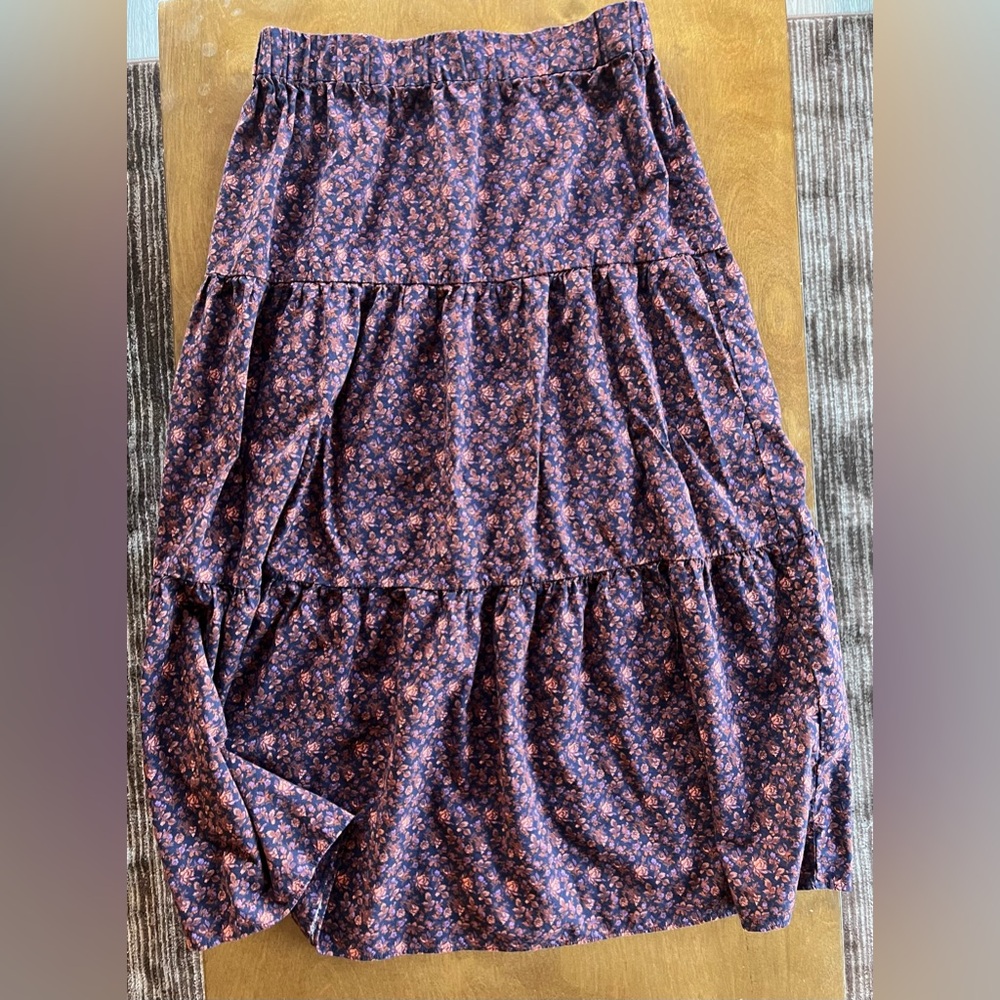 Madewell Floral Tiered Skirt | Size Small